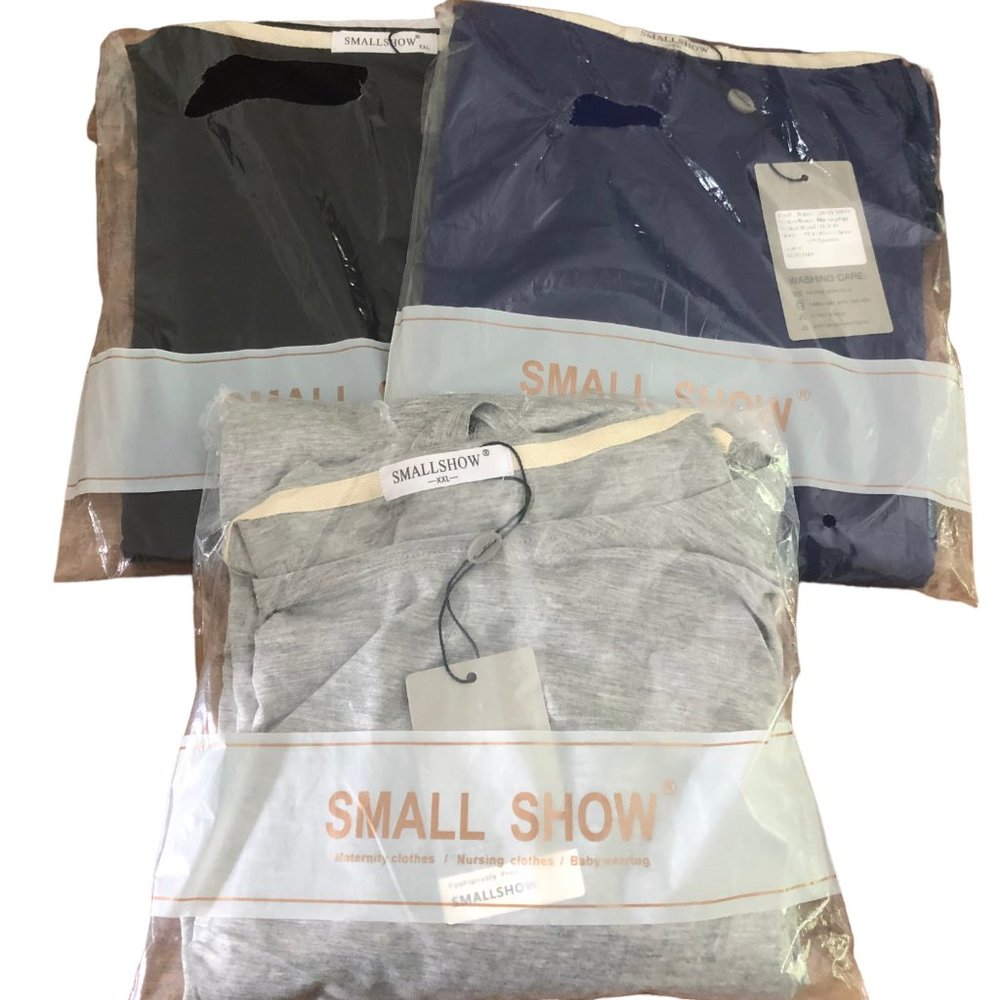 Small Show Women's Maternity Short Sleeve Tops - Set of 3 XXL NWT